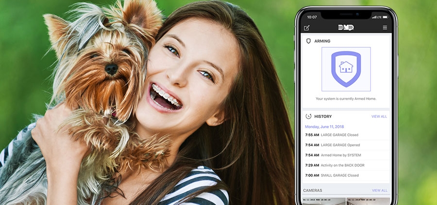 pets and home alarm systems DMP